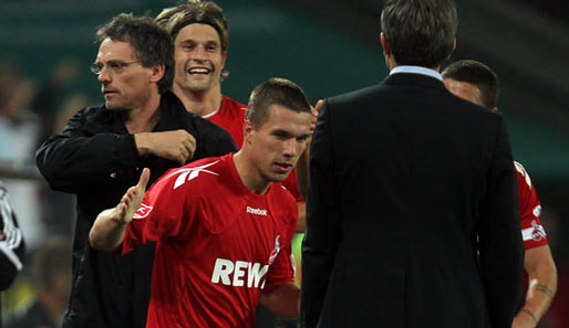 Lukas Podolski gelang mit seinem zweiten Saisontor der Kölner Führungstreffer gegen Hoffenheim