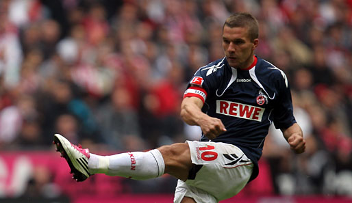 Lukas Podolski soll die 253 Minuten andauernde Torflaute der Kölner beenden
