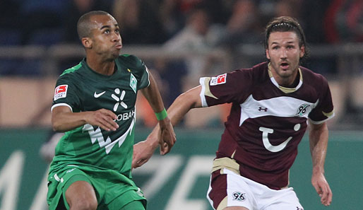 Wesley (l.) kam vor der laufenden Saison vom FC Santos zu Werder Bremen