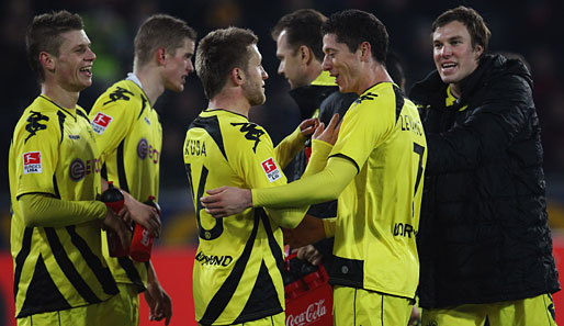 Die Spieler von Borussia Dortmund könnten am Wochenende historisches schaffen