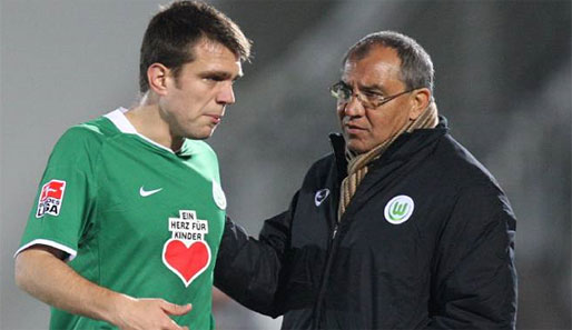 Zvjezdan Misimovic (l.) wurde unter Felix Magath mit dem VfL Wolfsburg deutscher Meister