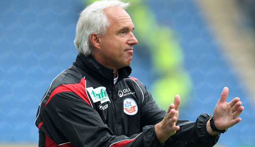 Trainer Peter Vollmann hat mit Hansa Rostock die Tabellenführung verpasst