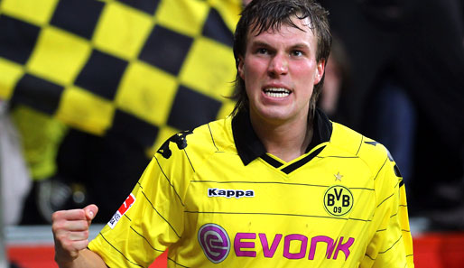 Borussia Dortmunds Kevin Großkreutz freut sich über die vielen Kollegen bei der Nationalmannschaft