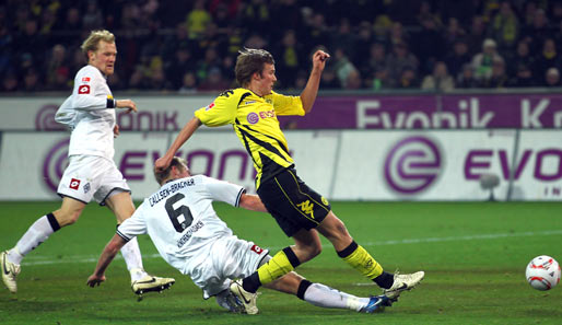 Im Hinspiel drehte Borussia Dortmund gegen Borussia M'gladbach ein 0:1 noch in einen 4:1-Sieg