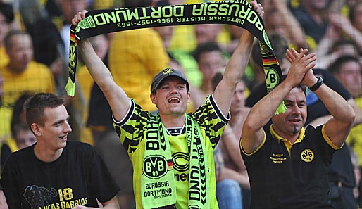 Die Dortmunder Fans feierten die Meisterschaft weitgehend friedlich