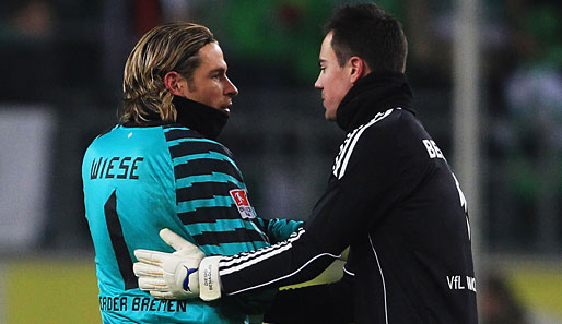 Tim Wiese (l.) könnte in Wolfsburg bald Diego Benaglios Job übernehmen