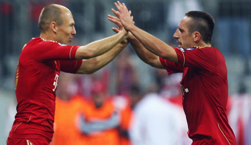 Bald wieder vereint? Bayerns Weltklasseflügelzange mit Arjen Robben (l.) und Franck Ribery