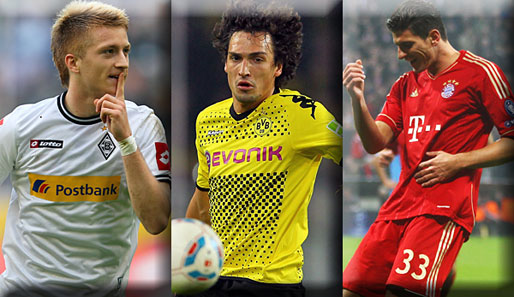 Marco Reus, Mats Hummels, Mario Gomez (v.l.): Wird einer der Spieler des Monats Oktober?