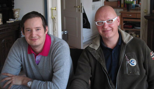 SPOX-Redakteur Florian Regelmann (l.) traf Holger Fischer zuhause in Balingen