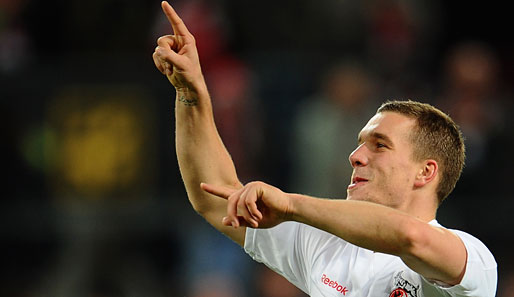 Lukas Podolski hat gut lachen: Er ist in Topform und wird angeblich von zig Vereinen umworben