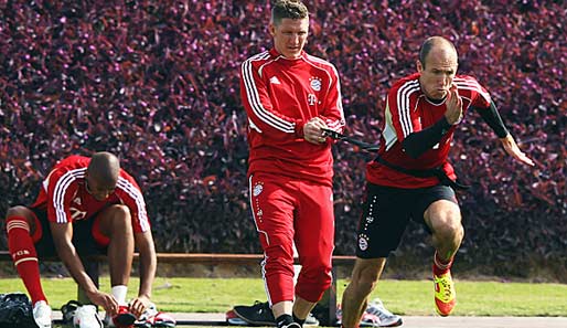 Zwei Schlüsselspieler für eine erfolgreiche Bayern-Rückrunde: Schweinsteiger (M.) und Robben (r.)