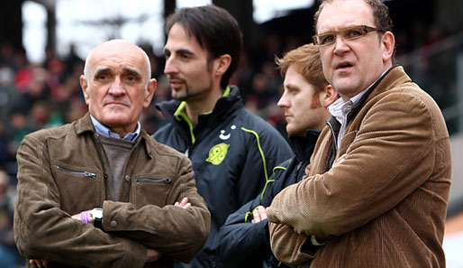 Klubchef Martin Kind (l.) und Sportdirektor Jörg Schmadtke arbeiten an der Zukunft von Hannover 96