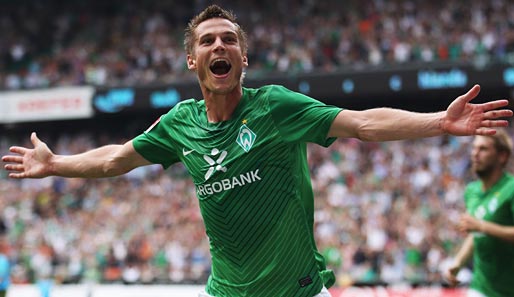 Markus Rosenberg traf im Hinspiel doppelt für Werder Bremen zum 2:0-Sieg