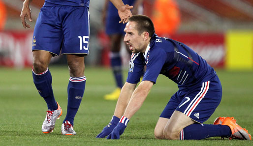 Franck Ribery war mit sich und dem Auftreten der gesamten Nationalelf bei der WM unzufrieden