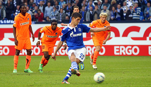 Szene aus der Hinrunde: Huntelaar trifft beim Schalker 3:1-Sieg gegen Hoffenheim