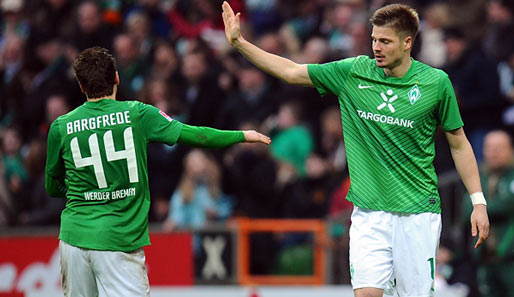 Sebastian Prödl (r.) spielte bislang 70 Mal für Werder in der Bundesliga (4 Tore)