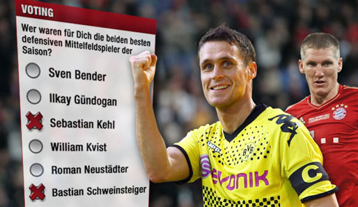 Sebastian Kehl holte mit dem BVB zwei Titel, Bastian Schweinsteiger (r.) blieb ohne