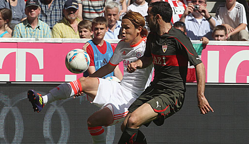 Takashi Usami (l.) hatte im trikot des FC Bayern nur selten die Möglichkeit, sich zu beweisen
