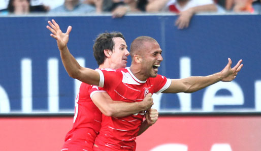 Düsseldorfs Dani Schahin erzielte bei seinem Bundesliga-Debüt zwei Tore