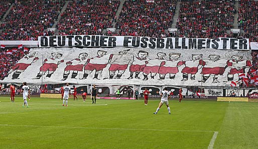 Die Fans des FC Bayern feierten vor der Partie gegen Mainz die erste Meisterschaft vor 80 Jahren