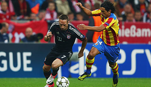 Franck Ribery (l.) konnte nach Oberschenkelproblemen wieder mittrainieren