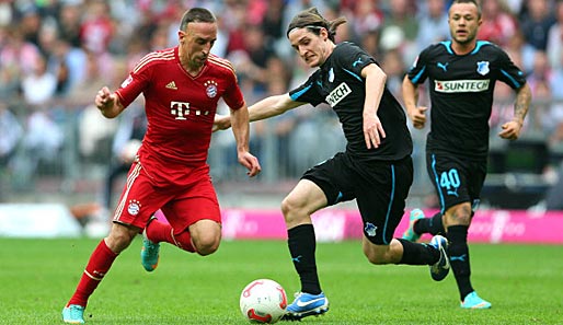 Franck Ribery (l.) entschied das Spiel gegen 1899 Hoffenheim im Alleingang