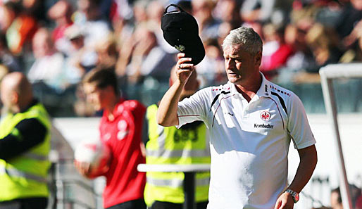 Eintracht-Coach Armin Veh zieht den Hut vor der Arbeit von Mirko Slomka bei Hannover 96