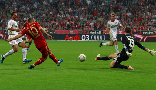 Arjen Robben erzielte das 3:0 beim Spiel in München 2011