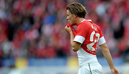 Nicolai Müller traf beim Test gegen Oberligisten TSG Pfeddersheim
