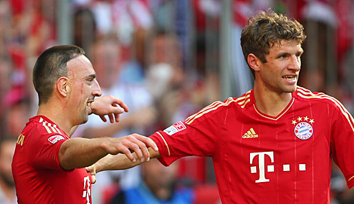Franck Ribery (l.) und Thomas Müller sind heiß auf das Duell gegen Dortmund