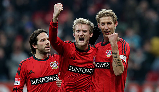 Bayer Leverkusen kann jubeln - die Werkself gewann das Duell gegen Nürnberg mit 1:0