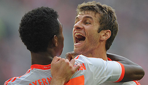 Thomas Müller (r.) traf in der Bundesliga in dieser Saison bereits neun Mal