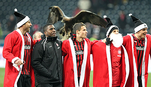 Noch in Winter- und Weihnachtslaune: Eintracht Frankfurt