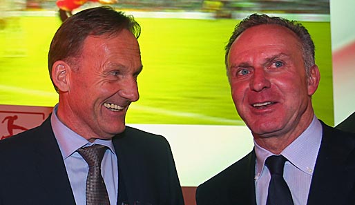 Haben an sich ein gutes Verhältnis: Hans-Joachim Watzke (l.) und Karl-Heinz Rummenigge
