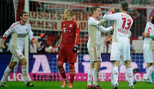 In der heimischen Allianz Arena unterlagen Arjen Robben und Co. Bayer Leverkusen mit 2:1
