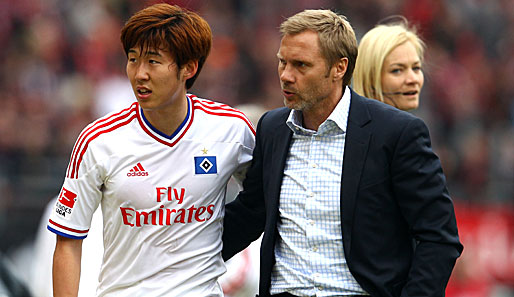 Heung-Min Sons (l.) Abgang beim Hamburger SV erfreut Thorsten Fink nicht wirklich
