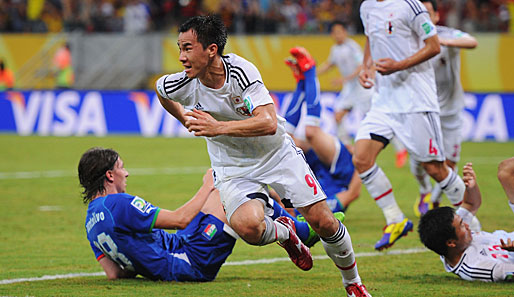 Shinji Okazaki erzielte beim Confed Cup 2013 ein Tor gegen Italien