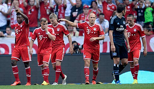 Die Bayern schenkten dem Hamburger SV gleich vier Treffer ein