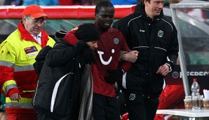 Wird Hannover 96 länger fehlen: Didier Ya Konan nach seiner Sprunggelenks-Verletzung