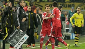 Mario Götze wurde gegen Borussia Dortmund für Mario Mandzukic eingewechselt