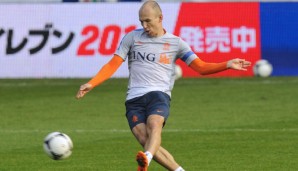 Arjen Robben hatte sich im Testspiel gegen Japan eine Knöchelverletzung zugezogen