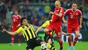Arjen Robben (M.) erzielte gegen Dortmund das entscheidende Tor im CL-Finale