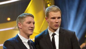 Die beiden Verletzten bei der Preisverleihung: Bastian Schweinsteiger und Holger Badstuber