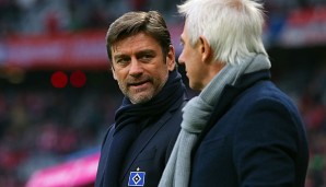Oliver Kreuzer und Bert van Marwijk können den HSV aktuell nicht nach Europa führen