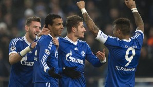 Schalker Jubel nach dem 2:0-Sieg gegen den FC Basel am Mittwoch in der Champions League