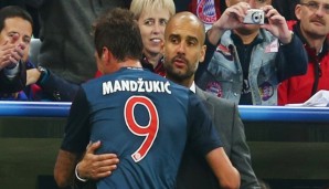 Derzeit nicht mehr besonders innig: Pep Guardiola und Mario Mandzukic