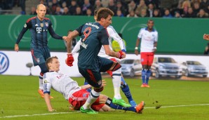 Mario Mandzukic erzielte beim Pokalerfolg der Bayern in Hamburg drei Tore