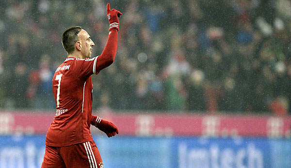 Franck Ribery konnte zum 5:0 gegen Frankfurt auch einen Treffer beisteuern