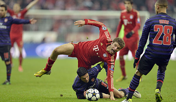 Thomas Müller traf mit den Bayern schon 2013 im Achtelfinale auf den FC Arsenal