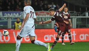 Ciro Immobile (r.) hat in dieser Saison bereits 18 Tore für den FC Turin erzielt